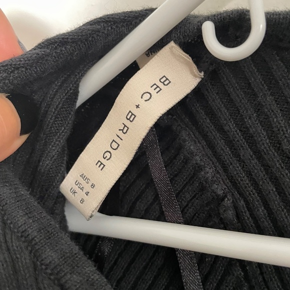 Bec+Brdige Riviera Long Sleeve Knit Top in Black US SIZE 4 - Picture 11 of 13